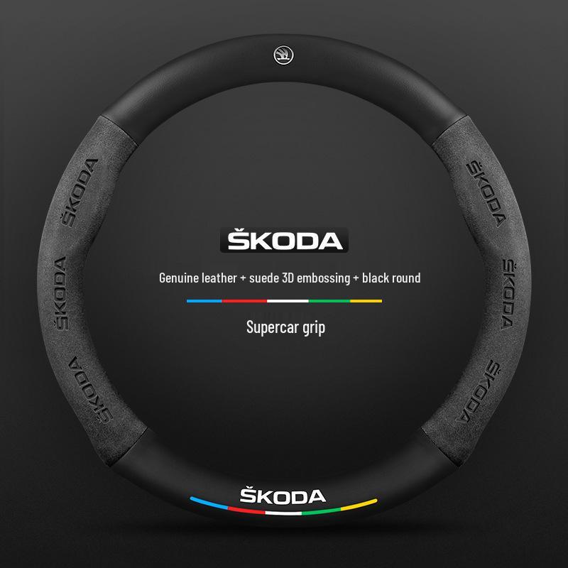 Steering Wheel Cover for Skoda: Octavia, Kamiq, Kodiaq GT, Superb, Karoq, Scala