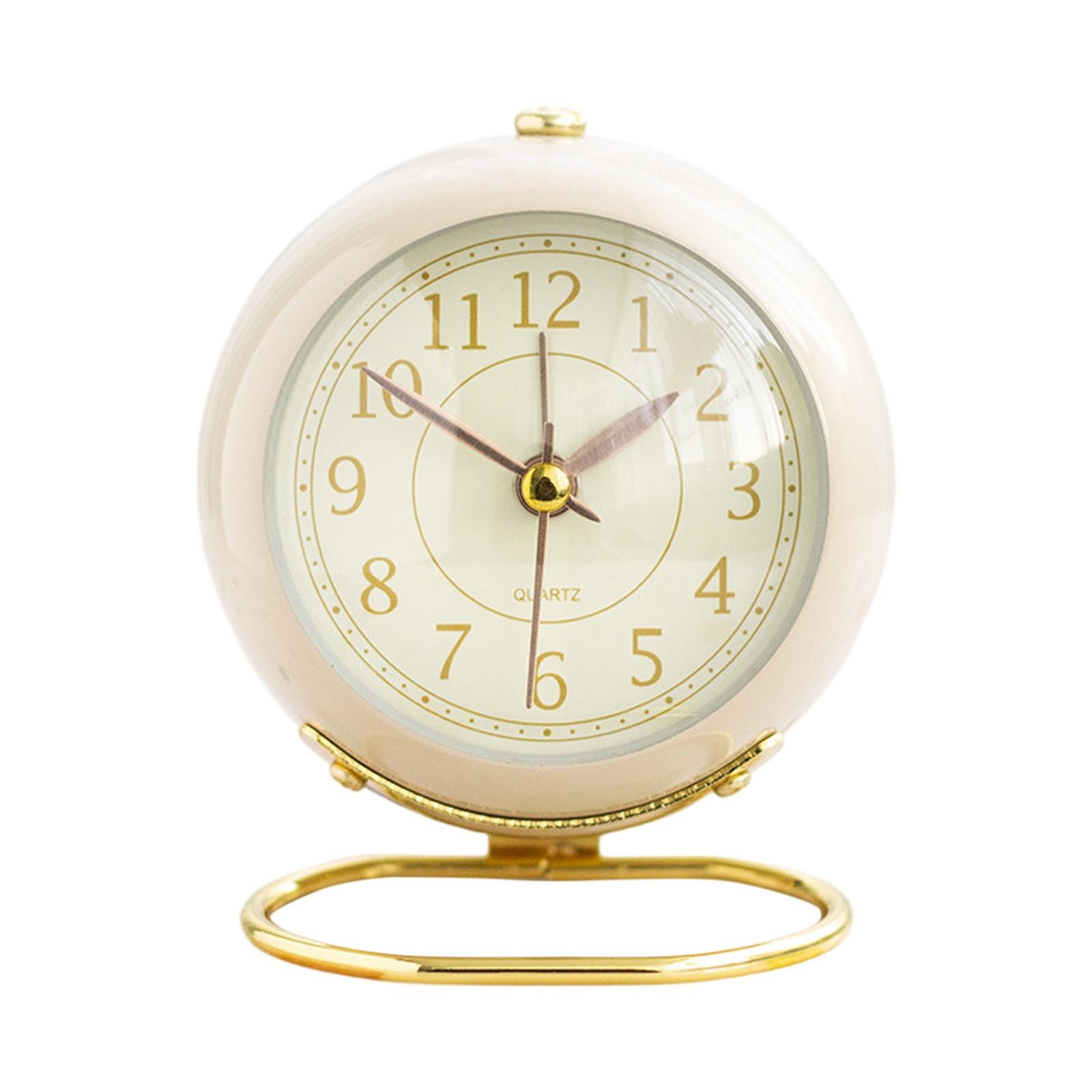 Metal Alarm Clock Creative Silent Children s Electronic Alarm Clock Simples Living Room Bedroom Student Night Light Timing Clock One Size