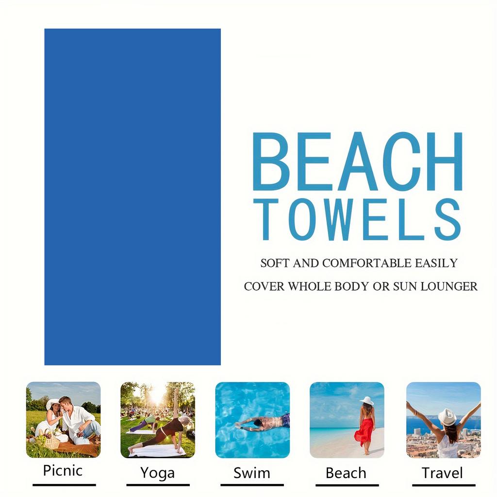 Personalized Beach Towel Custom Name/Logo Text Microfiber Summer Themed Beach Party Towel Thin Absorbent for Swimming Yoga Bath