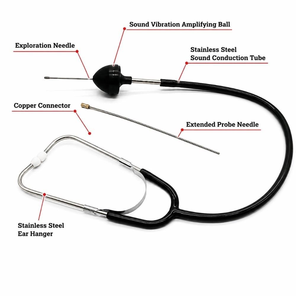 Hearing Tool Engine Block Diagnostic Tool Extended Probe Auto Repair Stethoscope  Car Engine