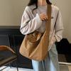 Women's Solid Color Crossbody Bag Vintage Tote Bag Large Capacity Crossbody Bag