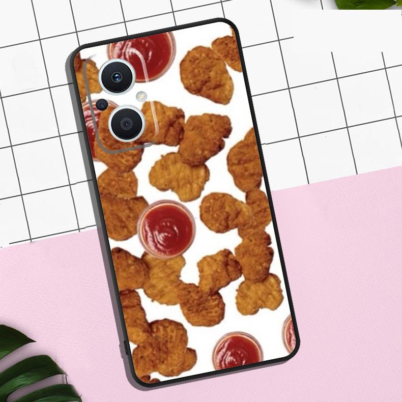 Pommes Burger Pizza Hülle Für OPPO Reno 13F 13 12 12F 11 11F 8T 7 8 10 Pro OPPO Find X8 Pro X6 X3 X5 Lite Abdeckung