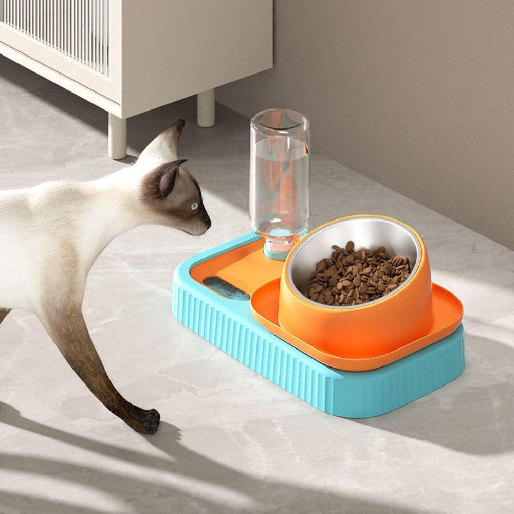 Anti-Ant Pet Food Bowl 15 Degrees Slope Pet Food Dispenser Bowls Pet Feeding Basin Dogs Cats