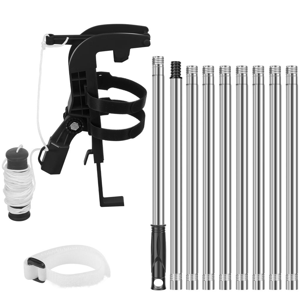 1Set Spray Can Extender Adjustable Sprayer Bracket Adaptor Spray with 12 Feet Extension Pole Aerosol Can Extension for Household