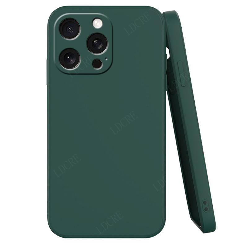 For iPhone 16 Pro Max Case Cover iPhone 16 Pro Capas Original Square Liquid Silicone Fundas iPhone 16 Pro Max 15 Plus Soft Cover