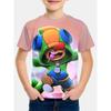 Sommer Jugend Kinderbekleidung T-Shirt Modisch Bequem 3D Muskel Linie Gedrucktes Kurzarmshirt
