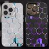 Fashion Technology Honeycomb Phone Case for  Redmi Note 13 12 11 Pro Plus 12S 11S 10S 10 13C K70 Ultra Matte Back Cover