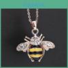 Stunning Collana a Forma di Ape in Stile Europeo e Americano con Brillanti Strass e Lunghezza della Catena Regolabile