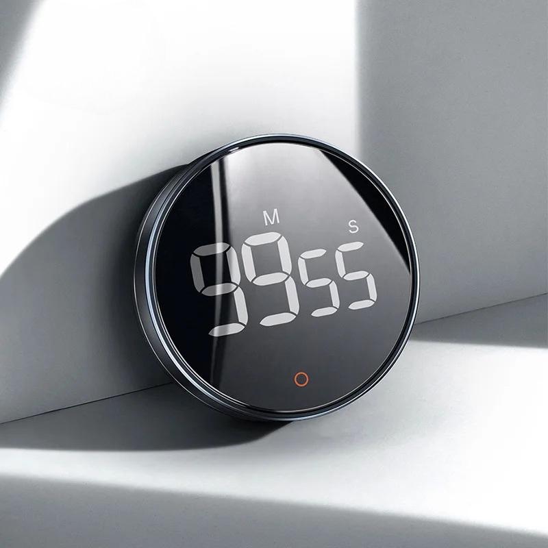 2026 New Magnetic Kitchen Timer Digital Timer Manual Countdown Rotary Timer Mechanical Cooking Timer Cooking Shower Stopwatch чёрный