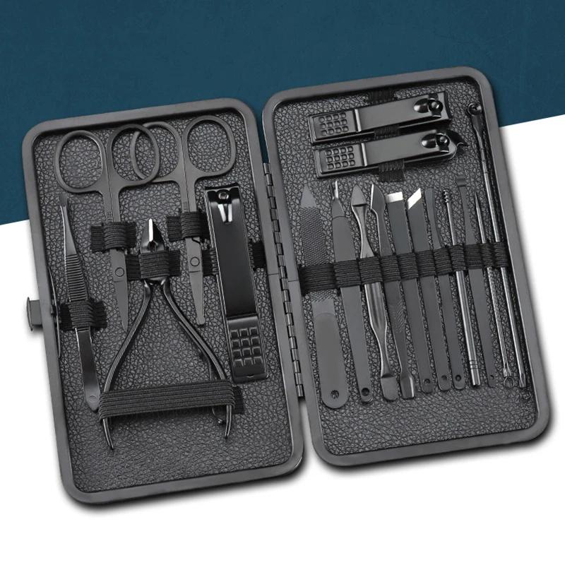 Easy To Clean Stainless Steel Manicure Set 4-18Pcs Professional Nail Clipper Kit for Daily Nail Care