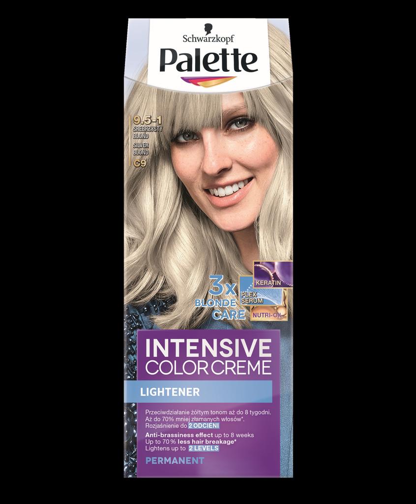 Palette Intensive Color Creme Permanent Hair Dye, No. 9.5-1 Silver