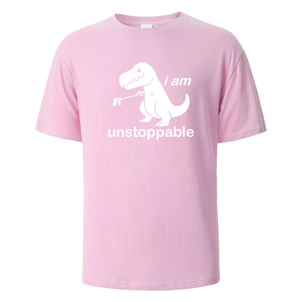 

I Am Unstoppabie Print T-Shirt Casual Short sleeved Streetwear Basic Tops Summer Tees For Men Women 100% Cotton O-neck Oversize 4XL