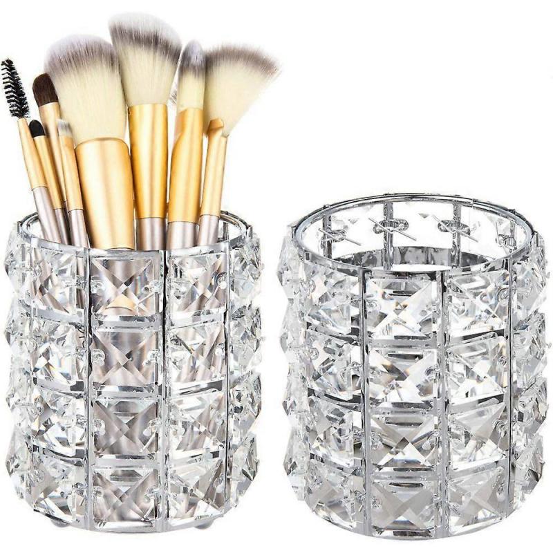 Crystal makeup brush holder, makeup organizer can, makeup glass box, makeup brush holder, cosmetics storage bucket holder, cup tool container