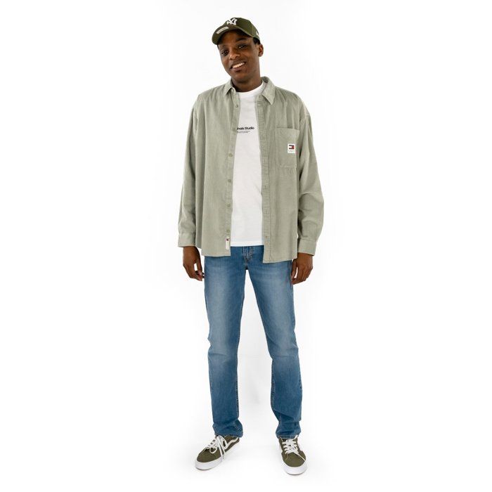 T-shirt en coton en transition blanc uni coupe droite col rond