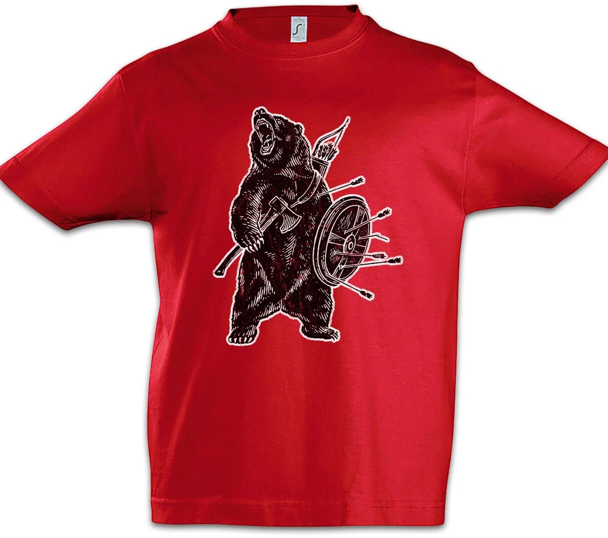 Viking Bear Kids Boys kids boys T-Shirt Vikings Fun Valhalla Odin Thor Viking Bear 120