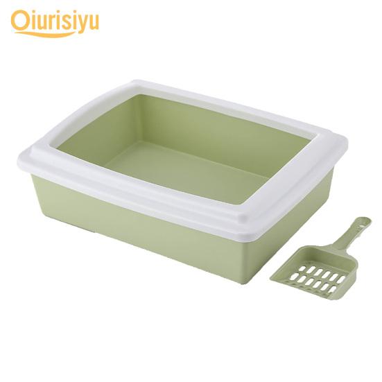 

Прямоугольный полузакрытый чехол для кошачьего туалета с защитой от брызг, лоток для унитаза с совком, милый питомец