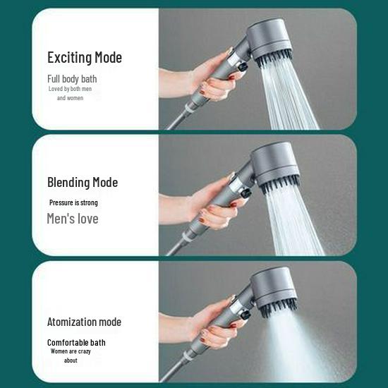 Durable Three-Speed Handheld Shower Head with Filter
