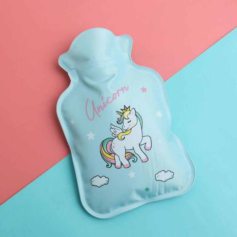 Cartoon-Warmflasche Wasserbefüllung Explosionsgeschützt Mini Tragbar Warmwasserbeutel für Frauen Mädchen Handwärmer Winter