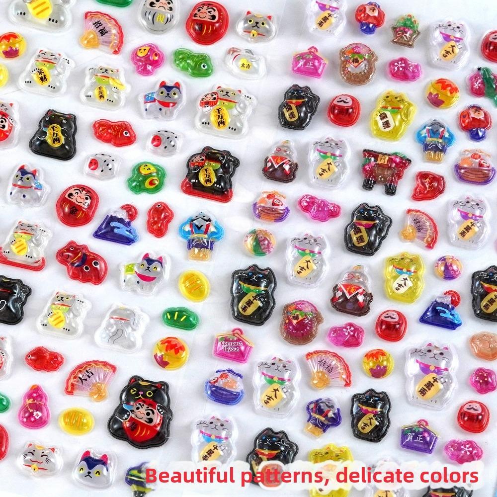 Cartoon Style Japanese Style Stickers Cute 3D Sticker Cute 3D Relief Stickers for Diary Decor