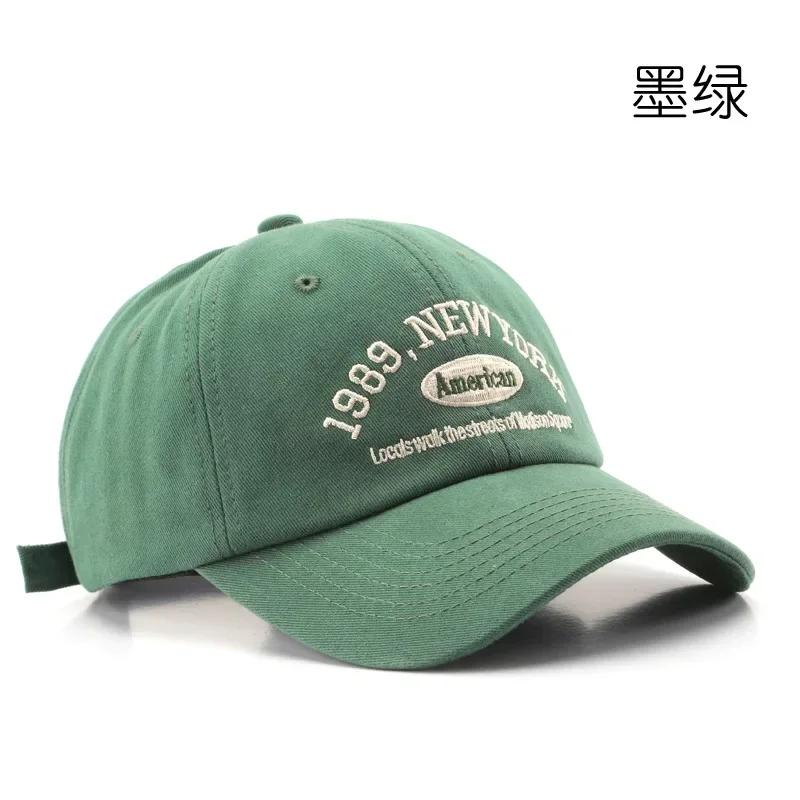 Men and Woman's Baseball Caps Adjustable Casual Embroidered 1989 New York American Cotton Sun Hats Unisex Solid Color Visor Hats
