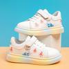 Children's flat-soled new leather board shoes princess cartoon little white shoes student sports shoes soft sole spring and autumn