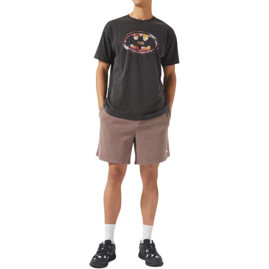Kith X Batman Logo Vintage Tee Black Men Tops KHM032794-001