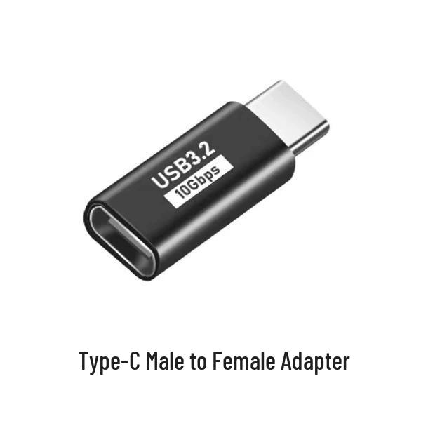 Adaptér USB Type-C: Mužský-Ženský-Mužský-Ženský, 90° L/U-Tvarovaný Thunderbolt 3 Kolík pro Počítače
