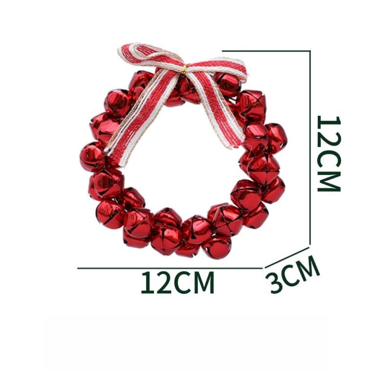 Exquisite Christmas Tree Bell Pendant Flower Wreath Decoration Home Living Room Christmas Tree Party Decoration