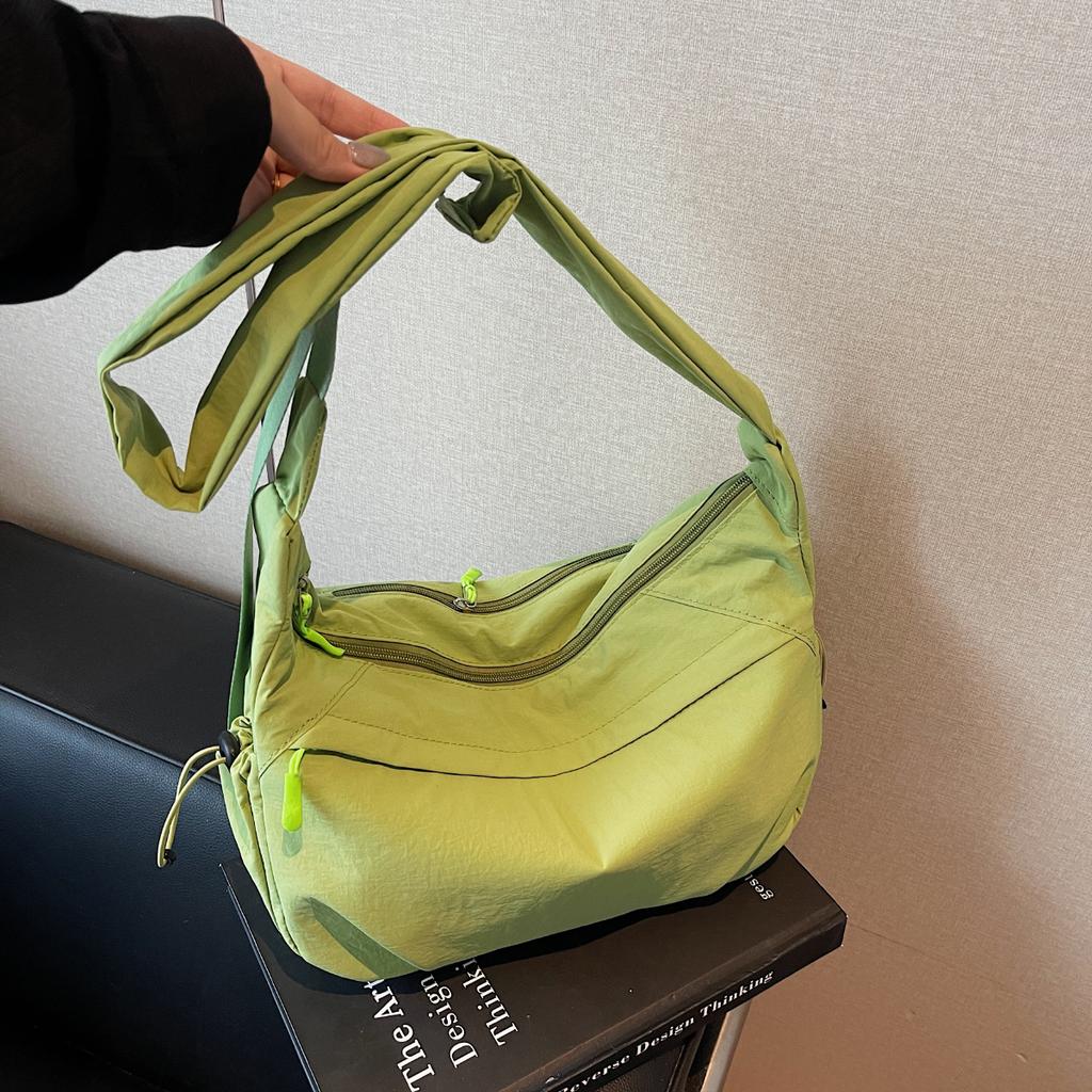 Borsa a tracolla impermeabile ultraleggera in stile giapponese, tessuto in nylon, unisex, versatile, borsa a sacchetto, zaino da ciclismo, borsa da petto, per viaggi, escursionismo