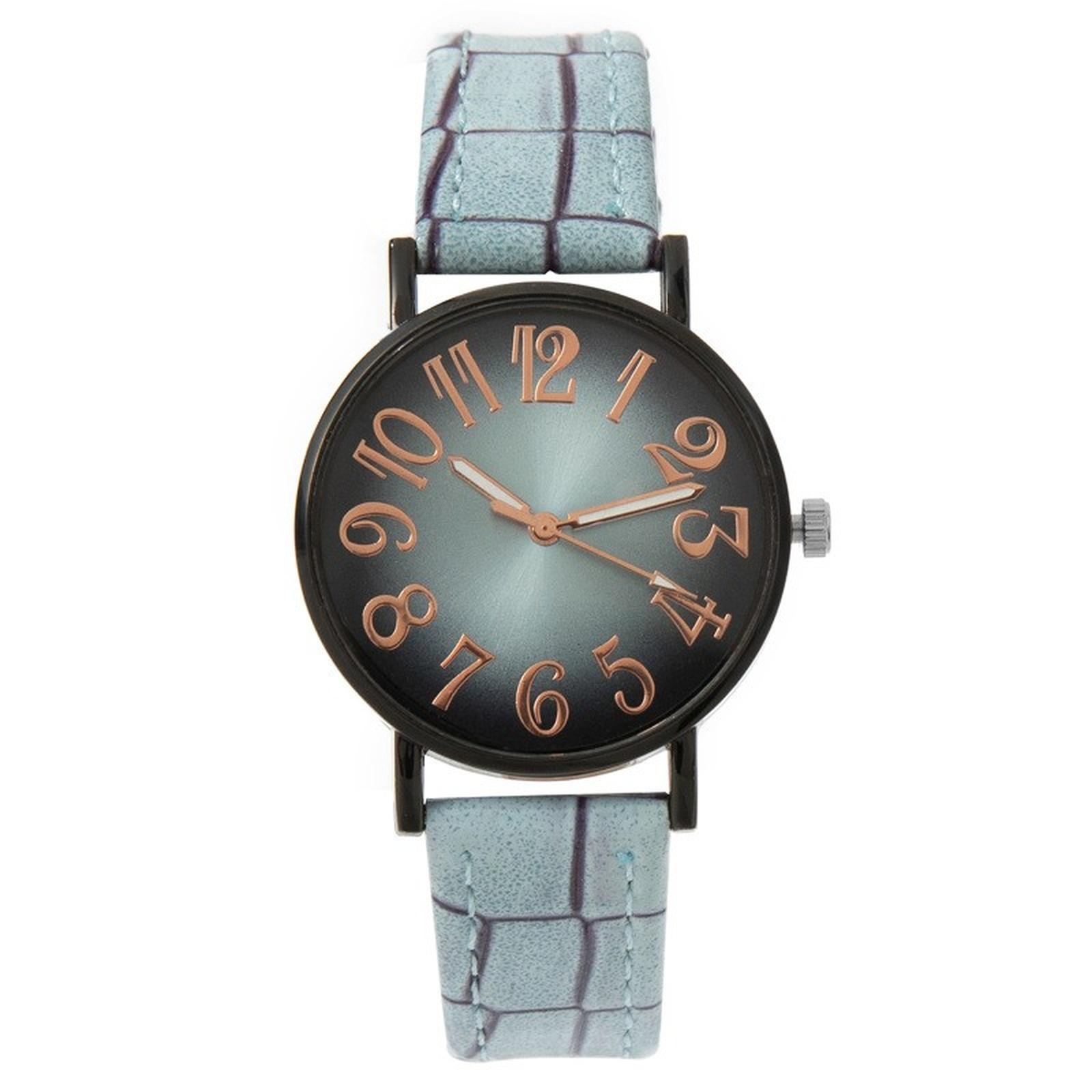 

Женские модные кожаные часы One Size синий