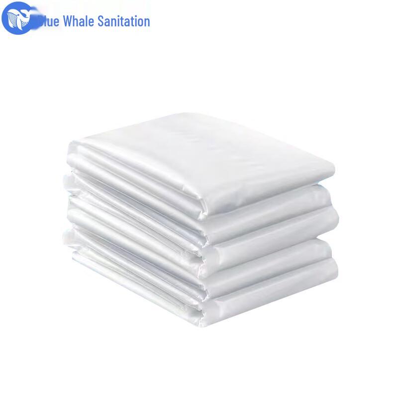 Blue Whale Sanitation Large White Flat Top Trash Bags