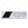 New 3D S8 Q8 SQ8 Adhesive Metal Alloy Emblem Car Body Rear Trunk Badge Auto Accessory For  Audi S8 Q8 SQ8