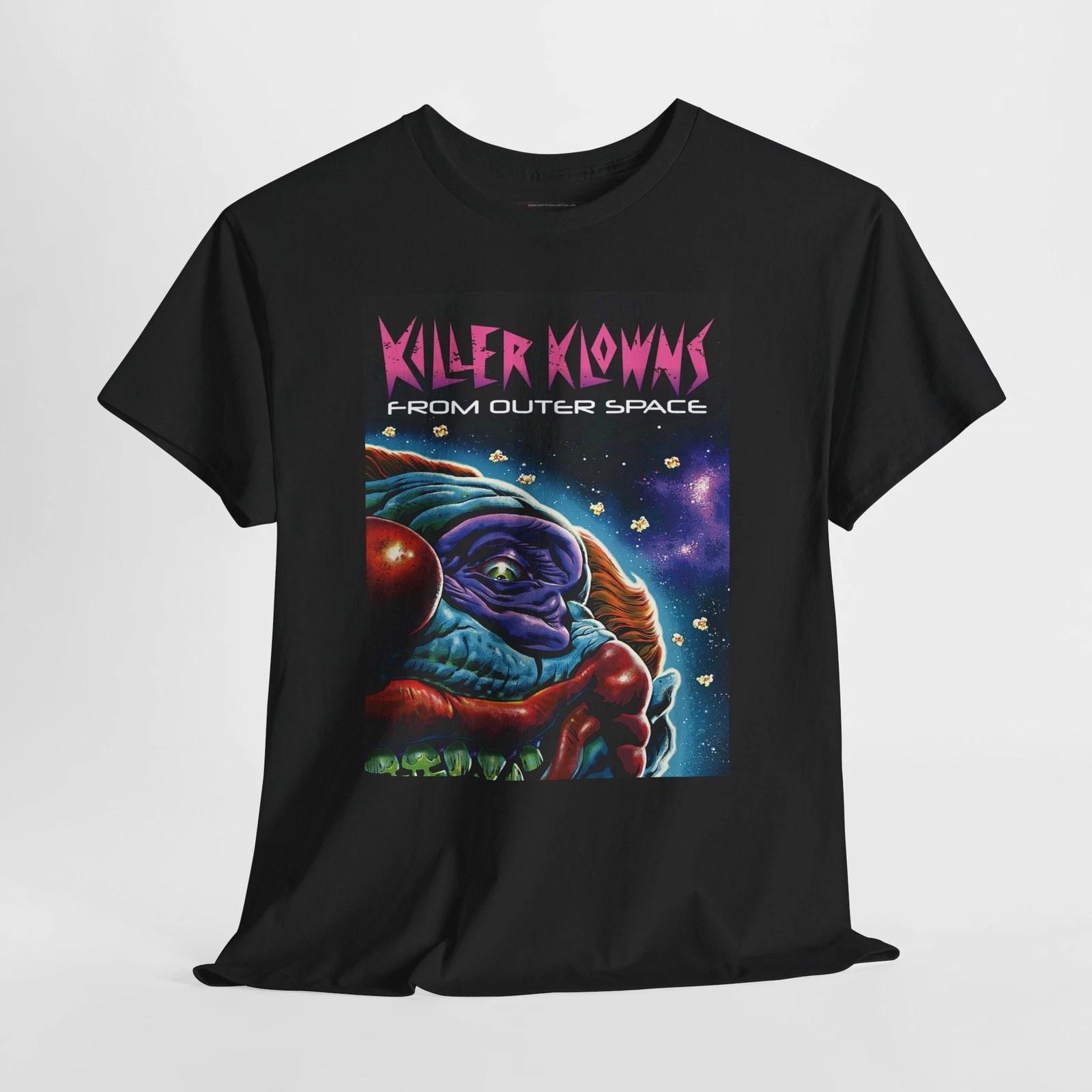 Killer Klowns Outer Space 1988 Retro Movie Poster Horror Unisex Graphic T-Shirt XL