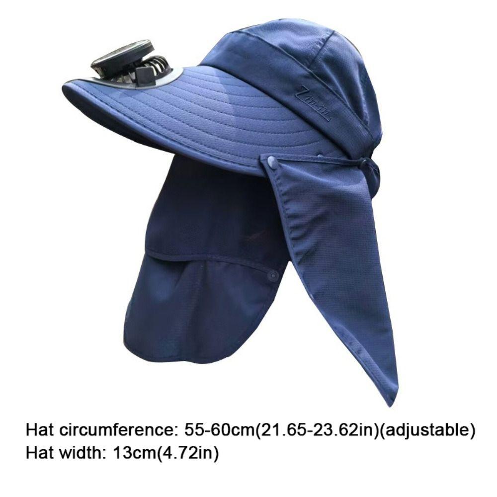 Rechargeable Fan Sun Hat Cotton Polyester Sunshade Hat New Visor Hat  Summer