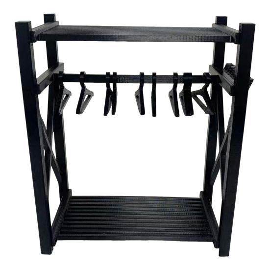 Mini Doll Wardrobe with 10 Hangers Doll Clothes Storage Closet for Display Dollhouse Accessories for 15/17cm Dolls