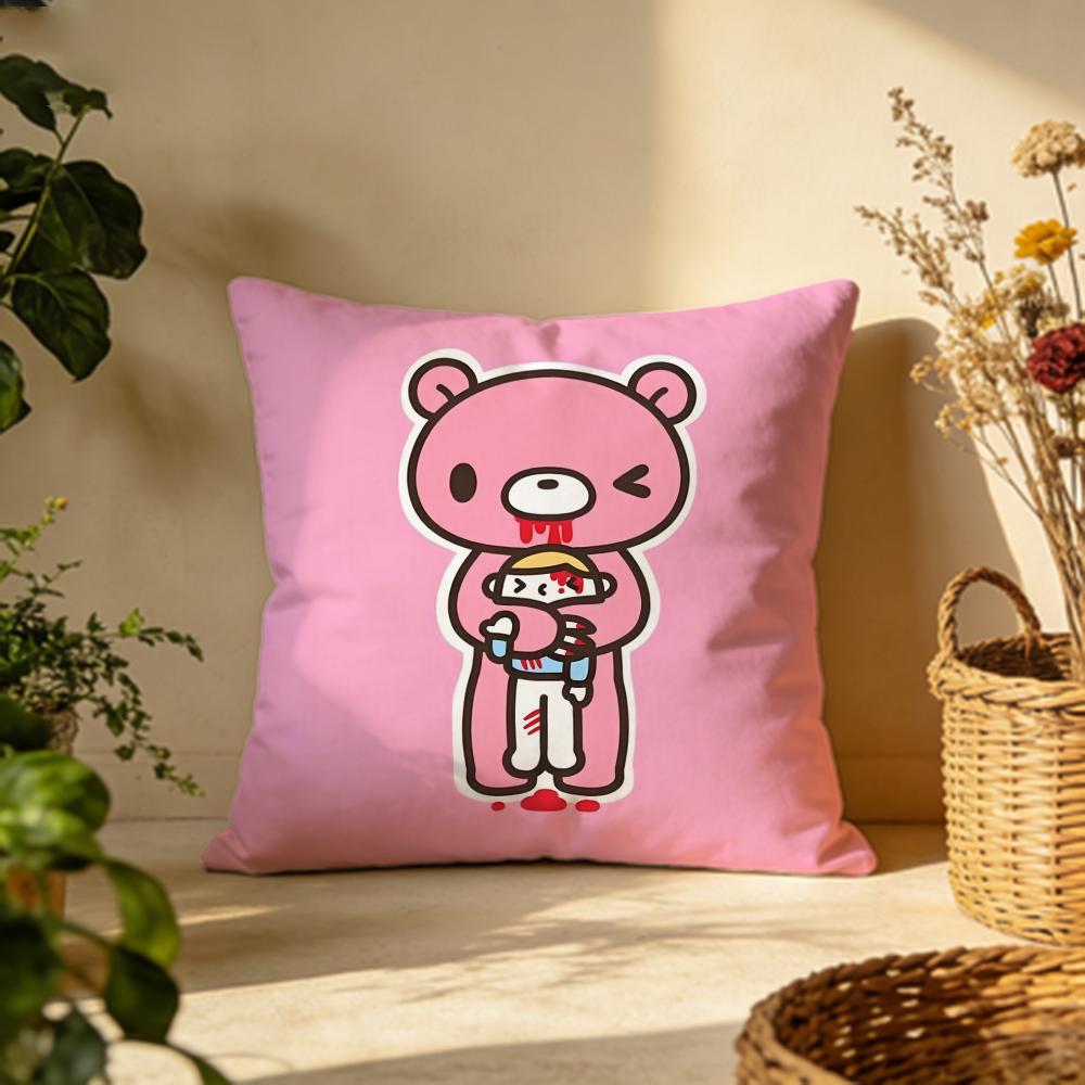 Trendy GGloomy Bearer Cushion Cover Versatile DoubleSided Pillow Case Fit for Sofa Bed Car Daily Decor