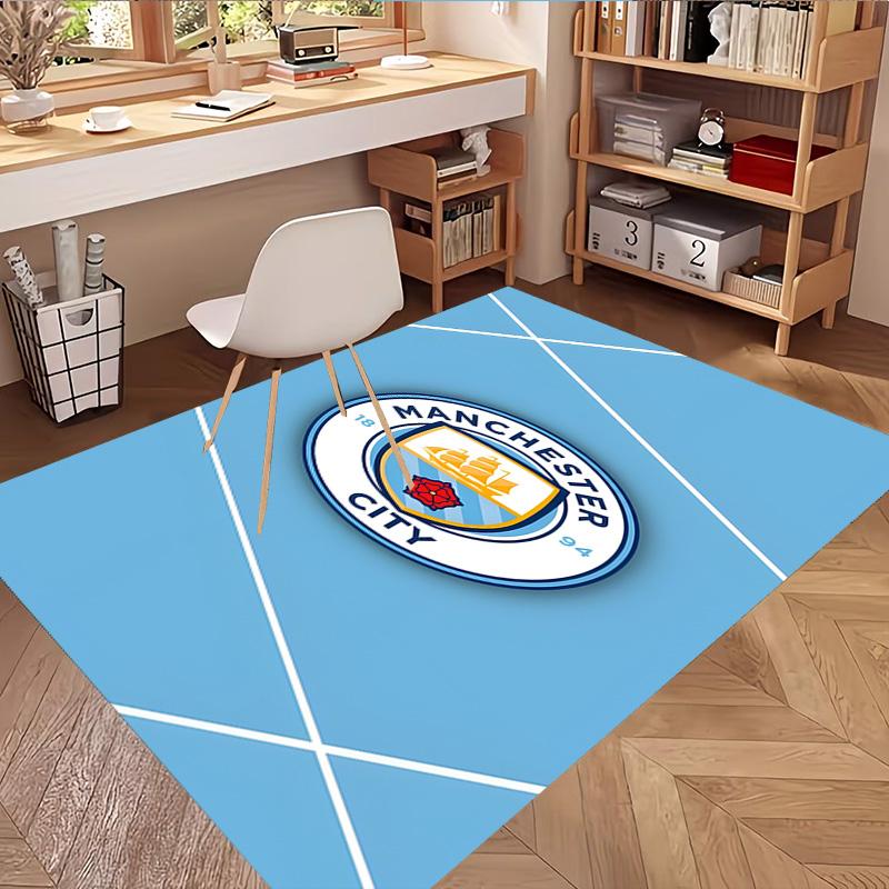 Manchester Football FC Print Rug, Washable Floor Carpet, For Entryway Dorm Laundry Room Office Study, Home Decor Birthday Christmas Gift