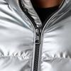 Emporio Armani EA7 Letter Logo Print Zipper Long Sleeve Cotton Jacket Men jackets Silver 6RPB02-PN3VZ-1988