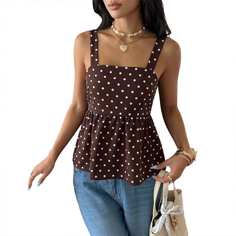 Summer Dotted Blazer Dress - Classic Vintage Style Blazer with Dotted Straps for Women