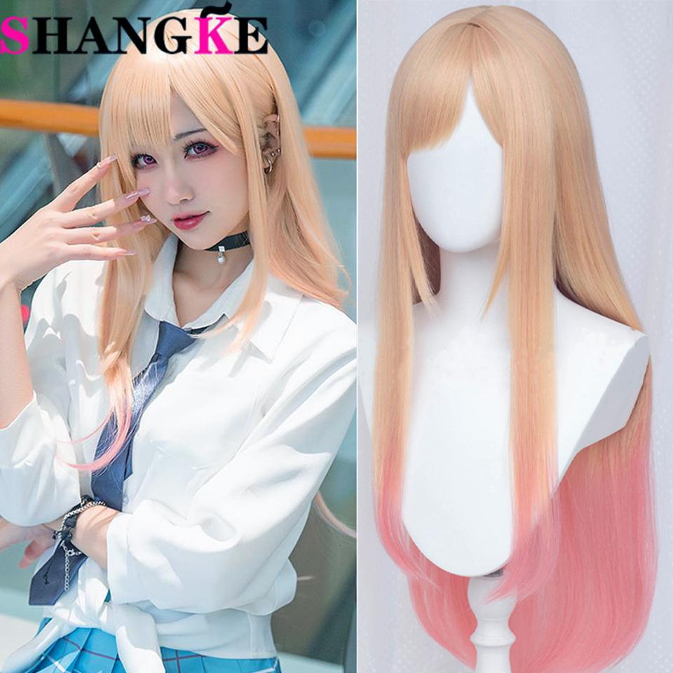 その他 Make-up girl & wig lady My Dress-Up Darling Kitagawa Marin Yellow Gradient Pink Wig