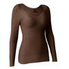 Hyaluronic Acid Skin-Beautifying Long Sleeve Top with Chest Pads - Warm, Seamless Base Layer for Autumn and Winter