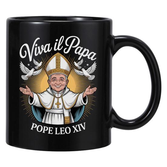 

Керамическая кружка Папы Римского Льва XIV, 11 унций, сатирическая кофейная чашка с двухсторонним принтом, пригодна для мытья в посудомоечной машине, забавный новаторский подарок для любителей кофе 350ml B