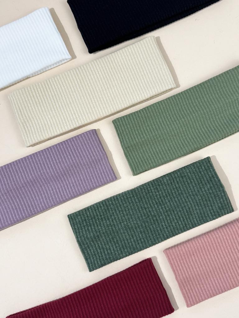 8pcs Solid color casual versatile simple sports fitness sweatband headband