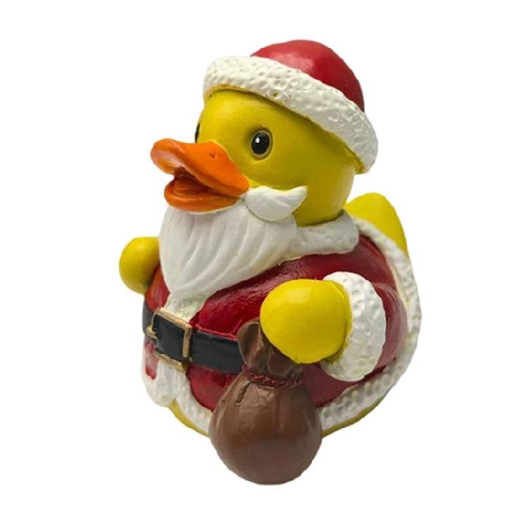 Christmas Duck Statues Animal Figurines Sculptures Desktop Ornament for Bookshelf Home Decors Collectible Figurines