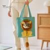 Portable Cat Carrier for Small Dogs Canvas Purse, Plush Lion Pet Tote with Head Lightweight Bag Outdoors Hole, Safety Buckle, Foldable Shoulder