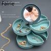 Multi-Layer Rotating Jewelry Box for Necklaces, Earrings, Rings, and Accessories Fairie