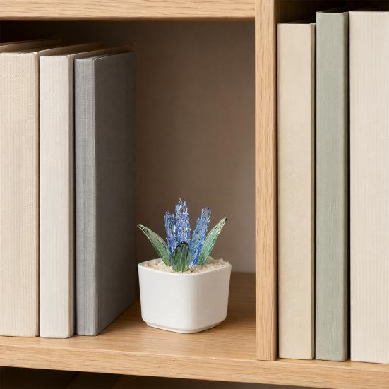 Artificial Potted Plant Handmade Colored Glaze Lavender Potted Plant
