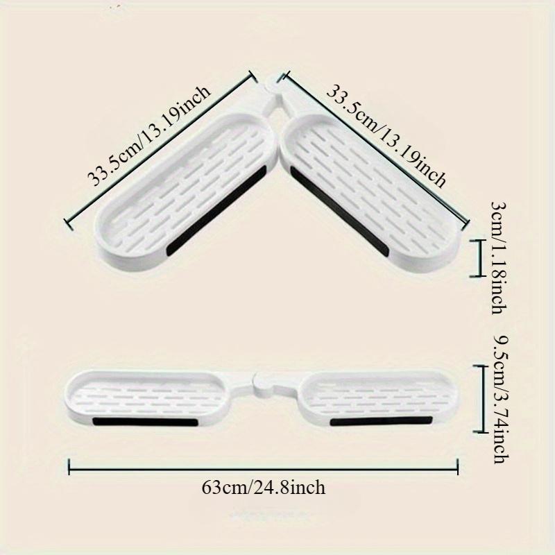 Punch-free Bathroom Shelves Revolving Rack Wall-mounted Foldable Corner Shower Storage Holder Kitchen Wall Rack Organizer