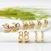 Clip earrings gift 309E0303 [sowi] (K10/gold) Elegant, delicate, small,