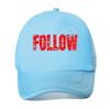 Distressed Red Follow Typography Gra Mesh Baseball Cap For Womens Unisex FeUnisex Beach Dad Hat Hip Hop